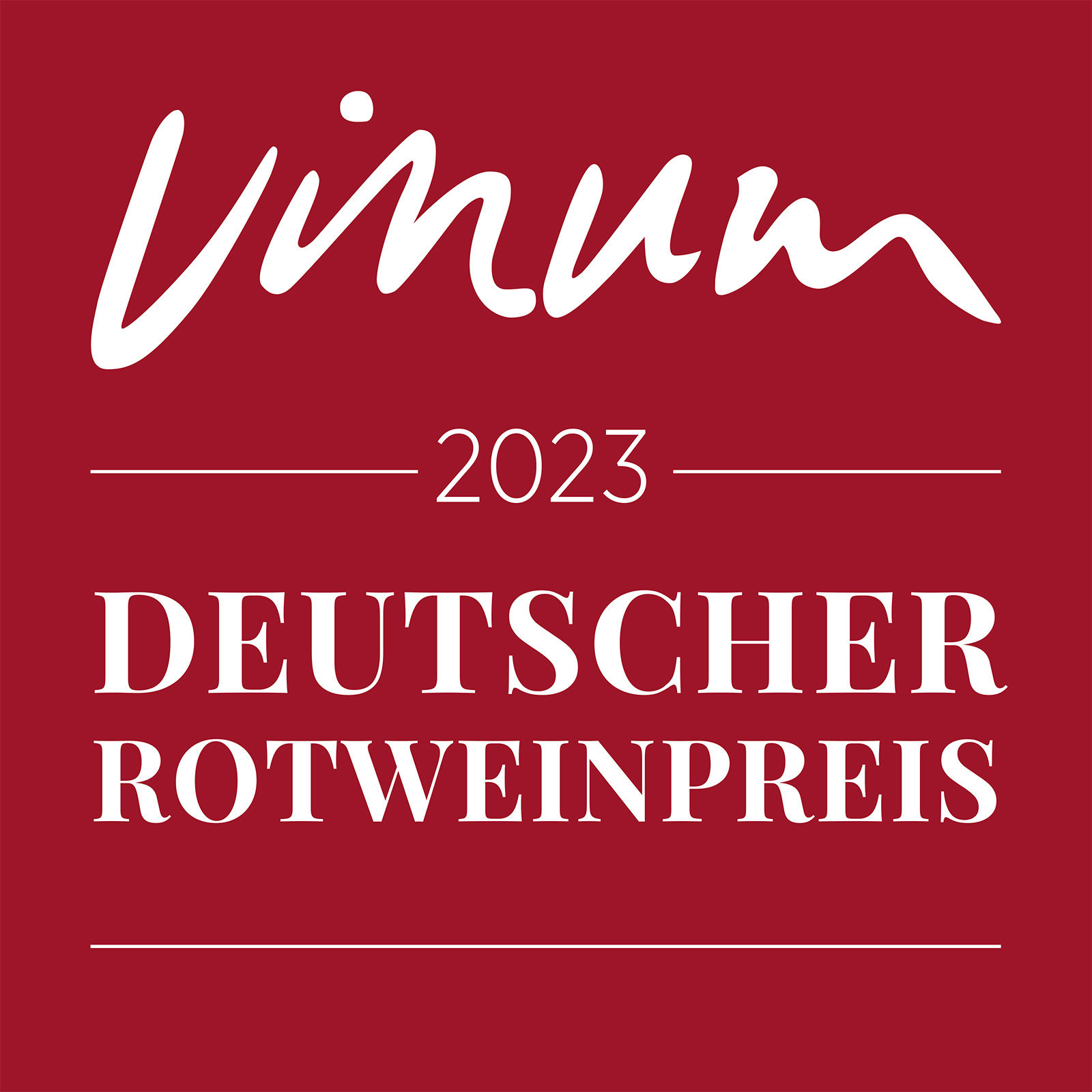 Bild-Auszeichnung: 91 Punkte beim  VINUM Deutscher Rotweinpreis 2023